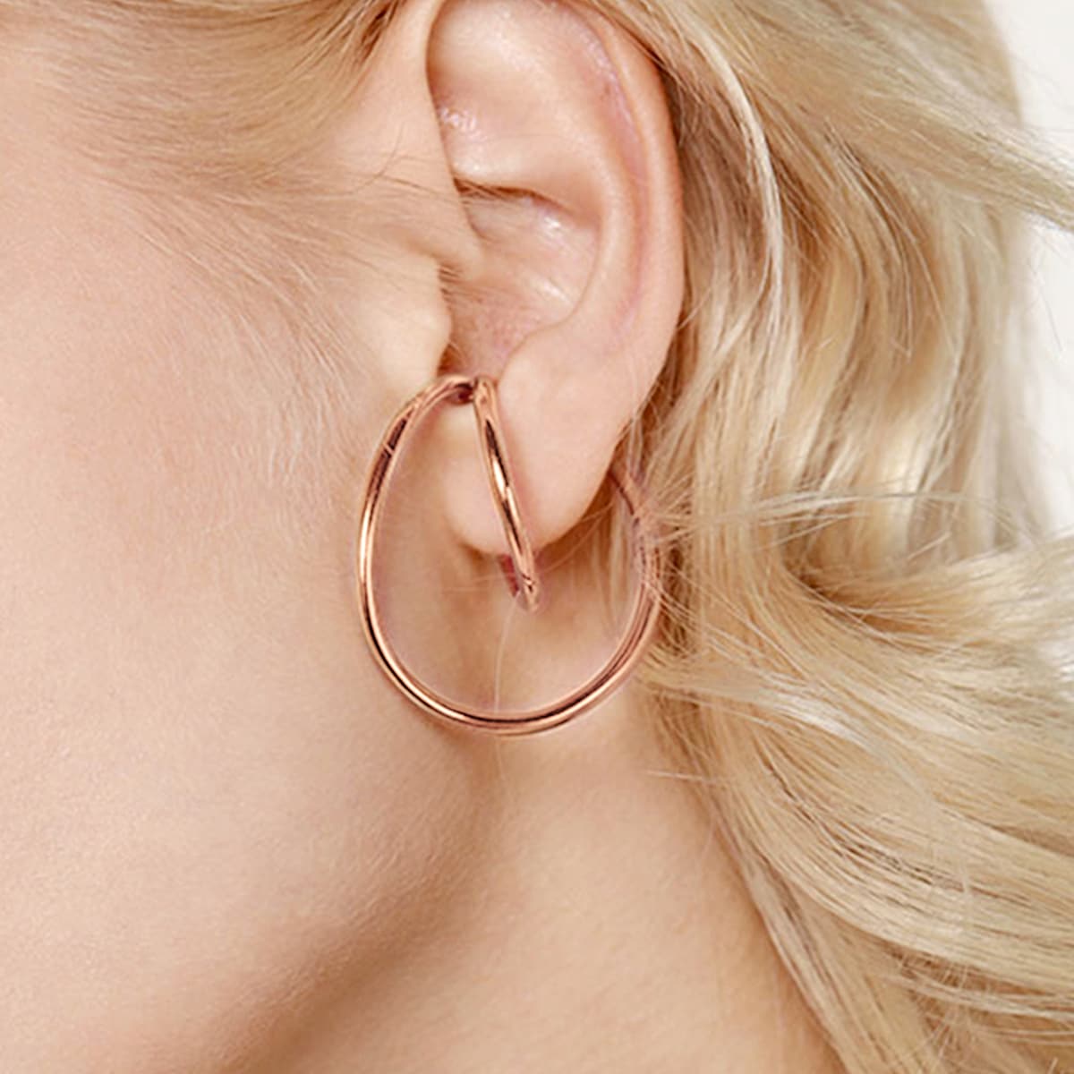 

1pair Metal Ear Cuff, Rose gold