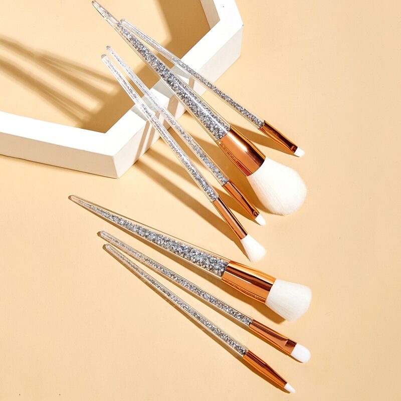 

7pcs Makeup Brush Set, Silver
