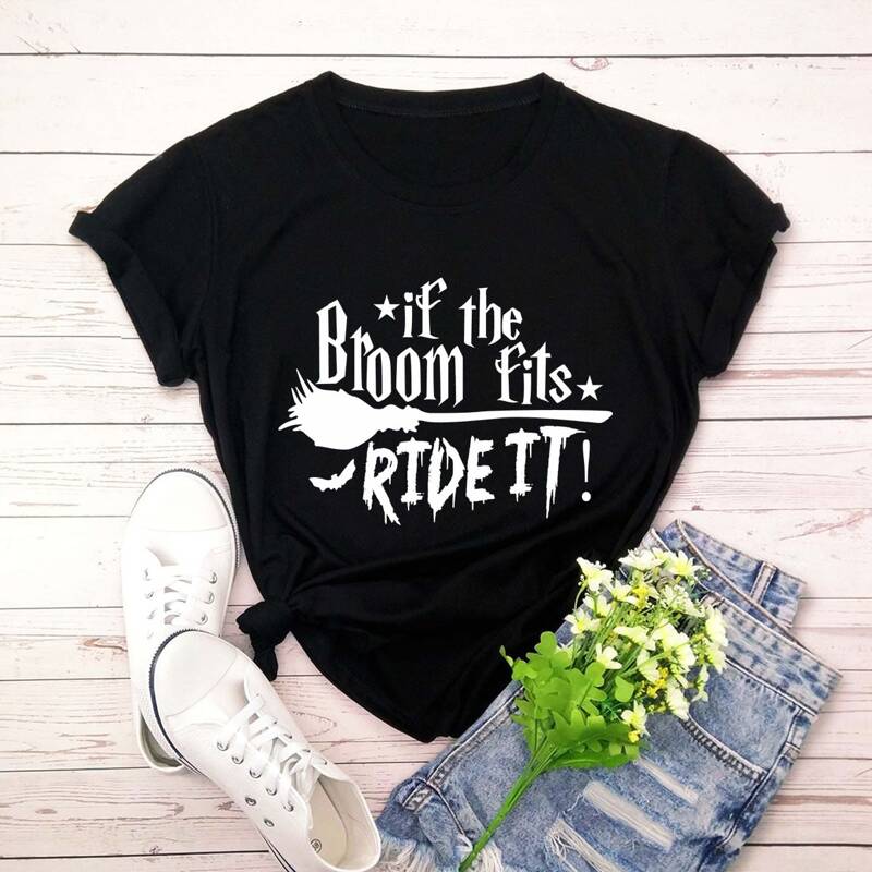 

Halloween Slogan Graphic Tee, Black
