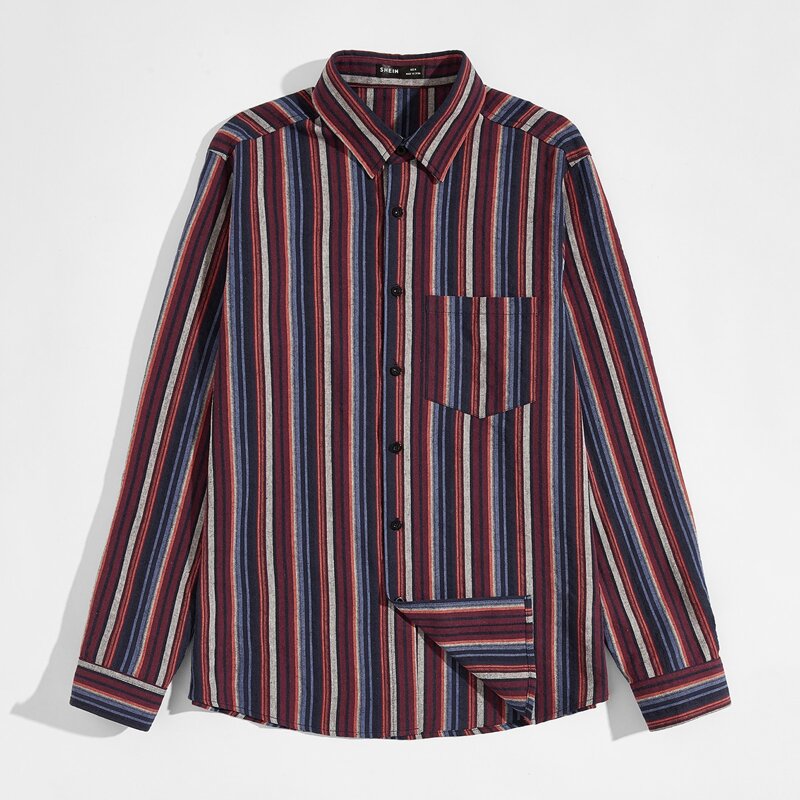 

Guys Vertical Striped Shirt, Multicolor