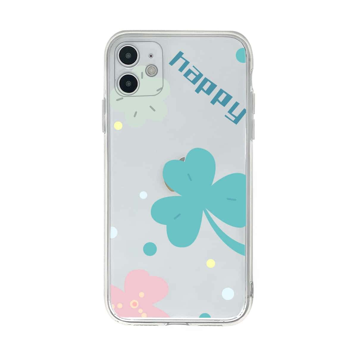

Flower Pattern Clear iPhone Case, Multicolor