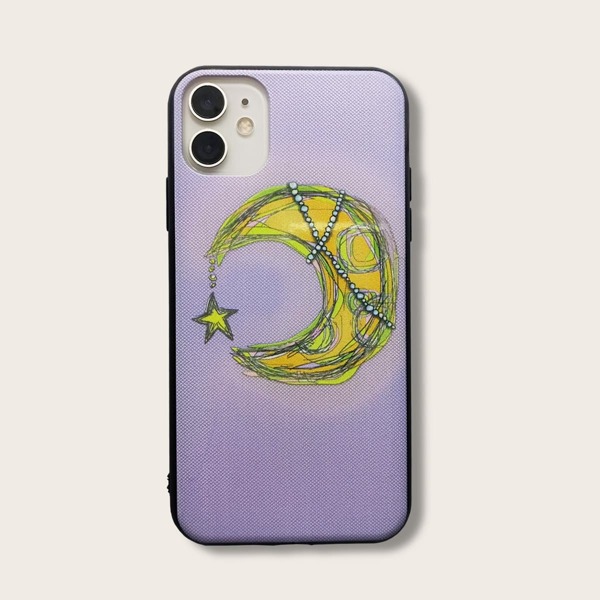 

Moon & Star iPhone Case, Purple