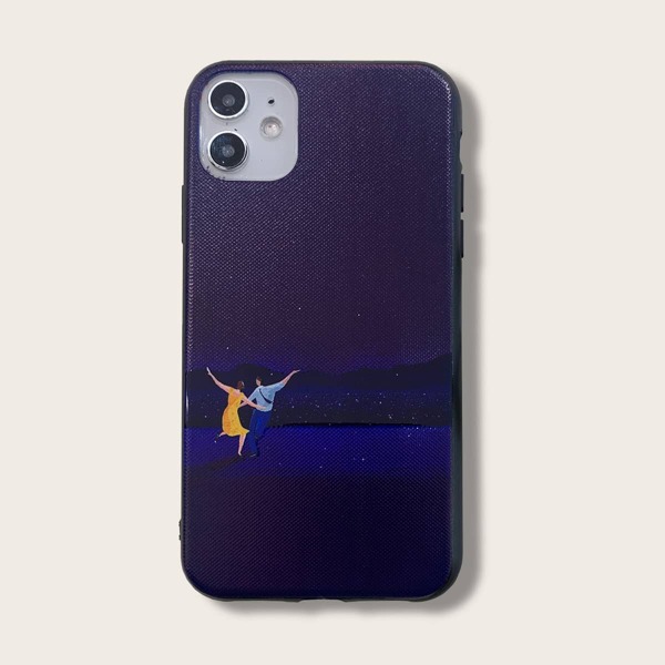 

Cartoon Graphic iPhone Case, Blue