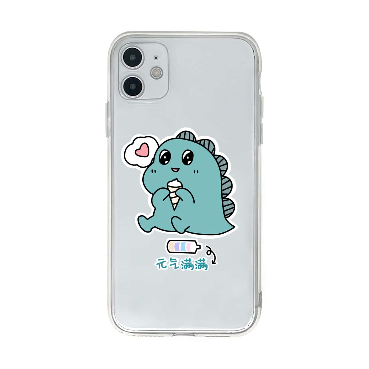 

Dinosaur Clear iPhone Case, Multicolor
