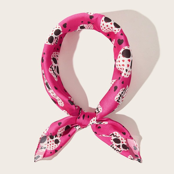 

Halloween Skull Pattern Bandana, Pink