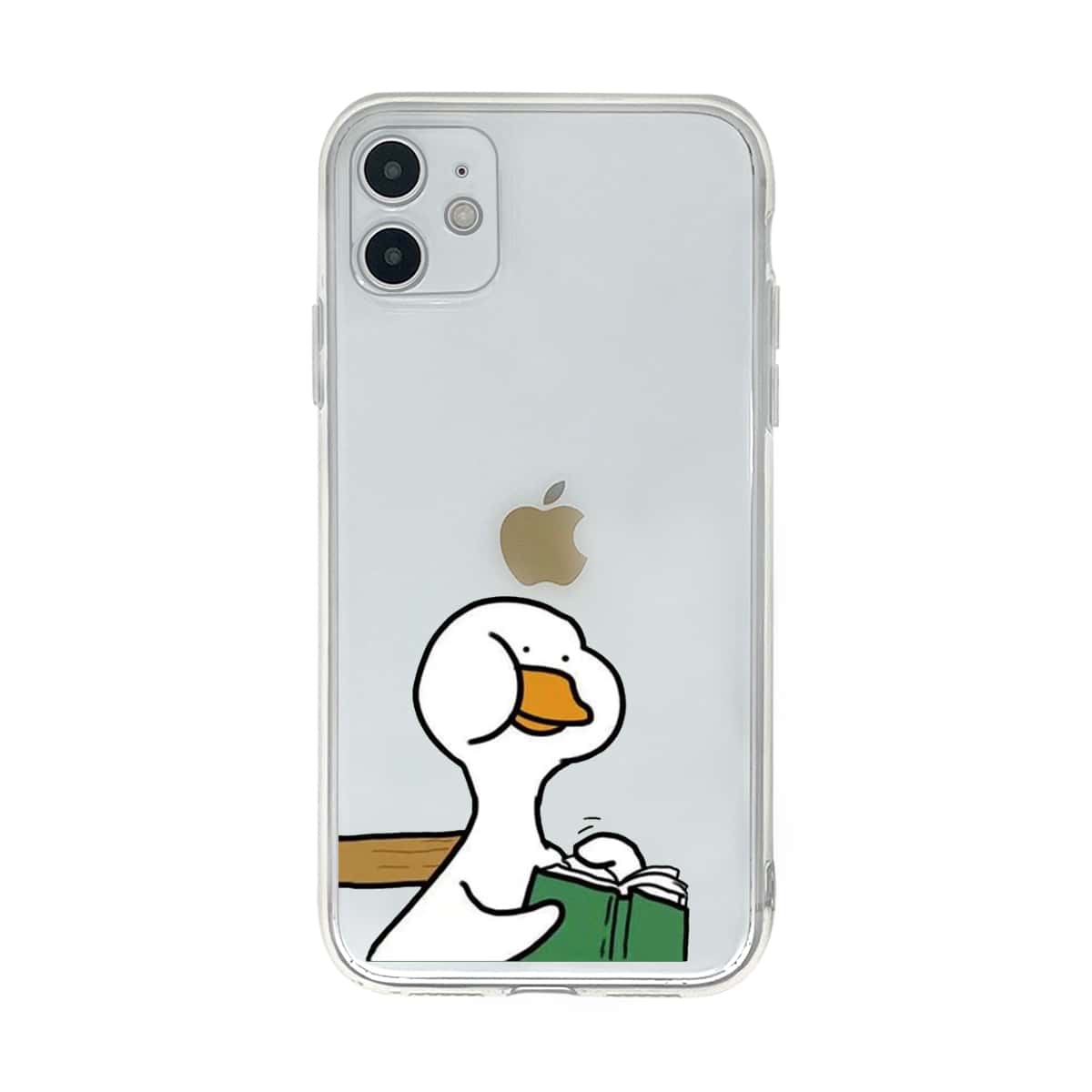 

Duck Cartoon Graphic Clear iPhone Case, Multicolor