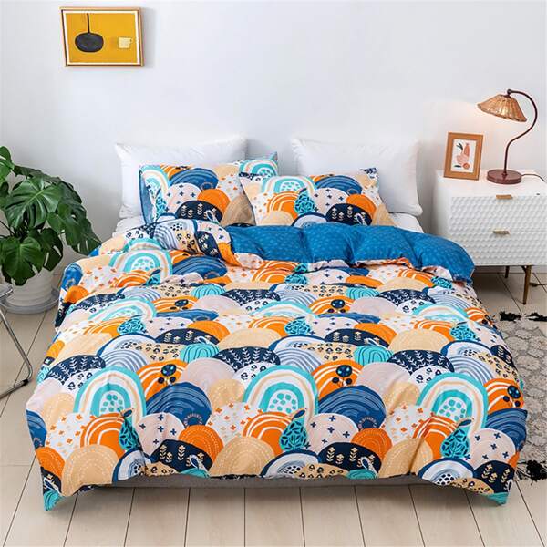 

Plant Print Bedding Set Without Filler, Multicolor