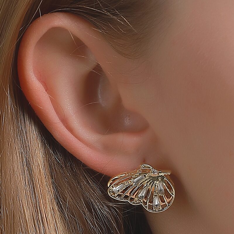 

Hollow Butterfly Stud Earrings, Gold