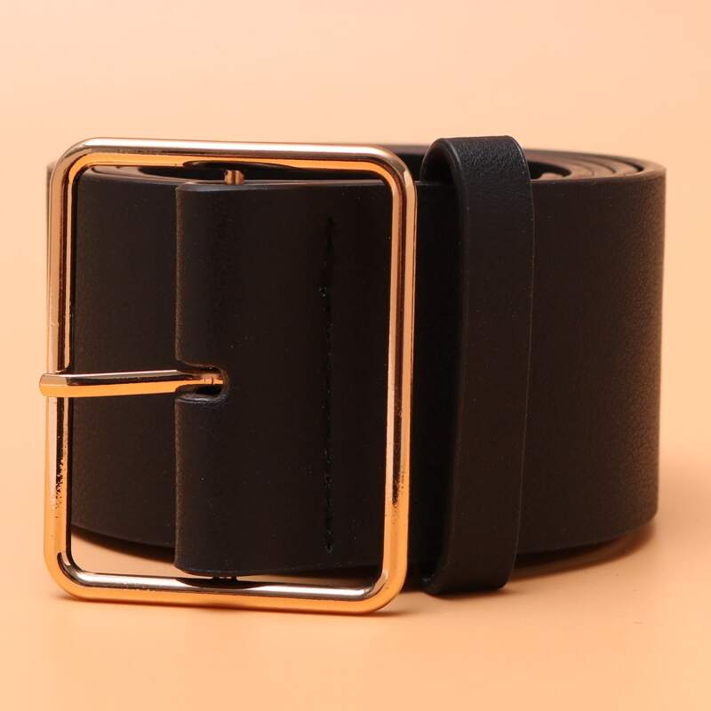 

Square Buckle Belt, Black