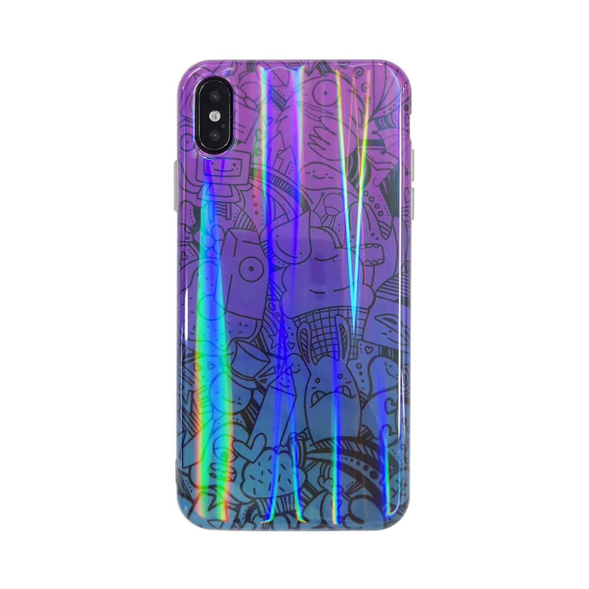 

Cartoon Graphic Laser iPhone Case, Multicolor