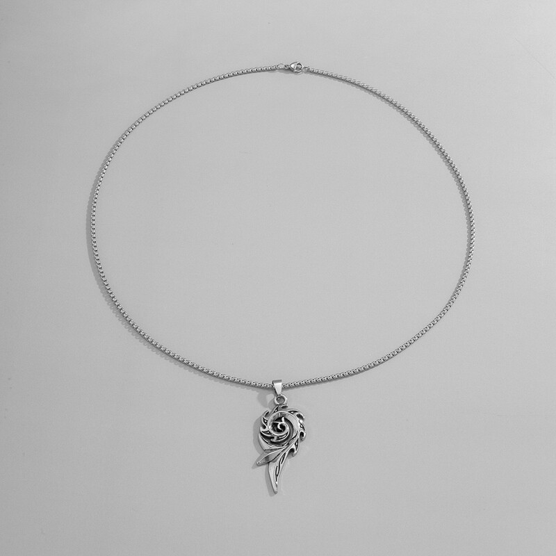 

Guys Minimalist Pendant Necklace, Silver