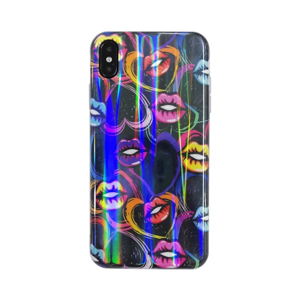 

Lip Pattern Laser iPhone Case, Multicolor
