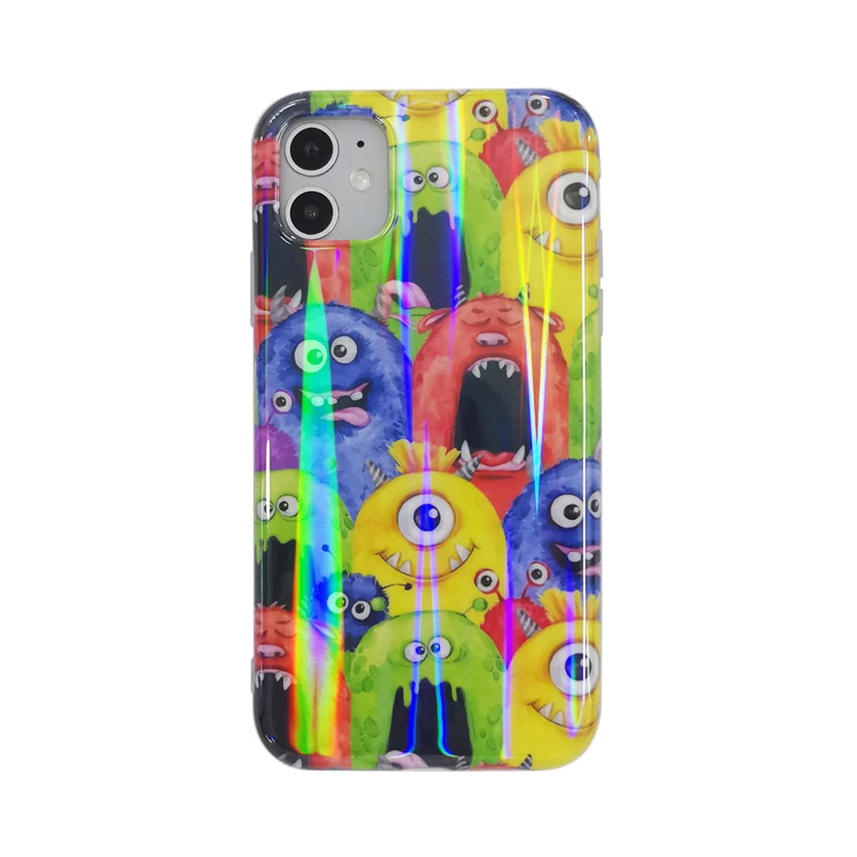 

Cartoon Graphic Laser iPhone Case, Multicolor