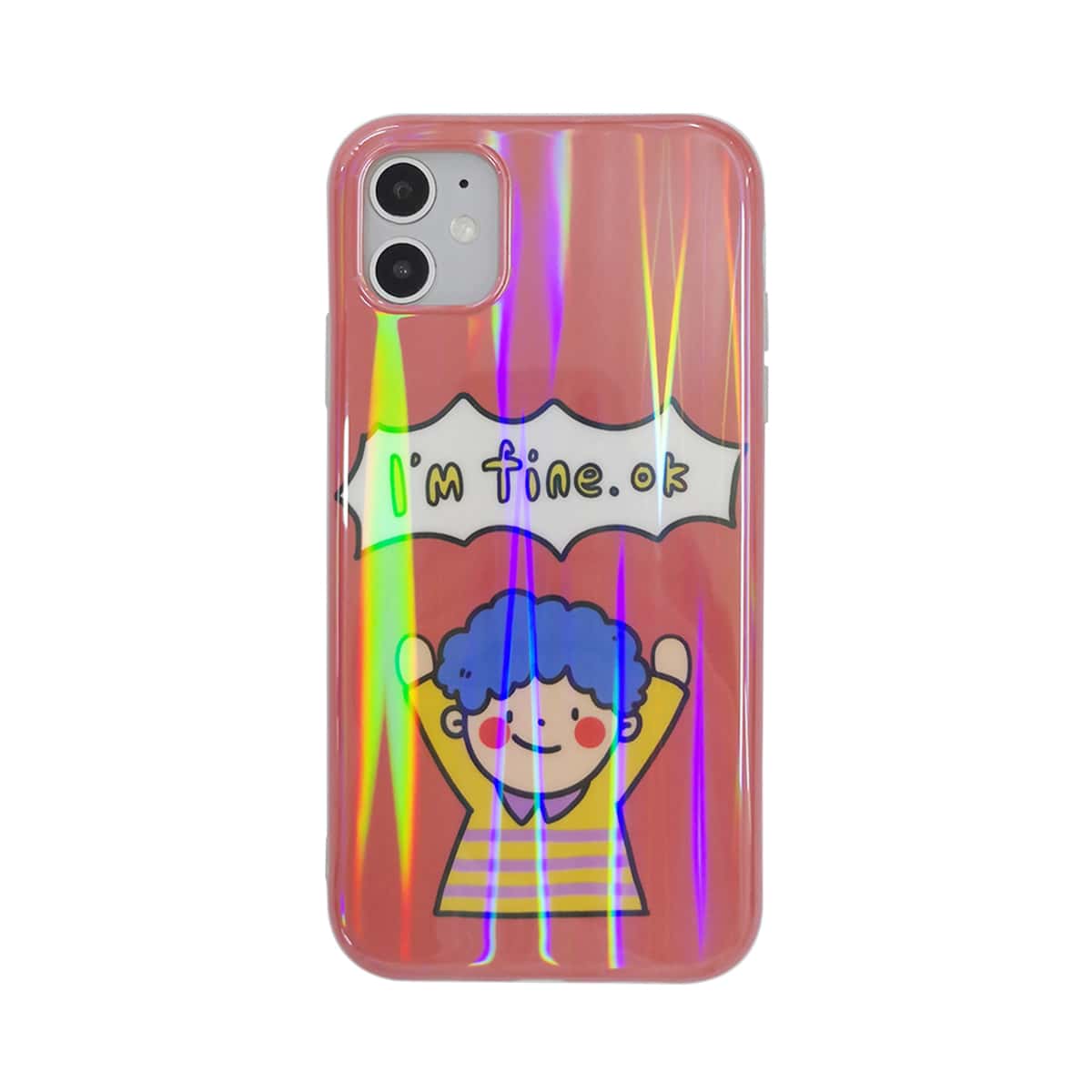 

Cartoon Graphic Laser iPhone Case, Multicolor