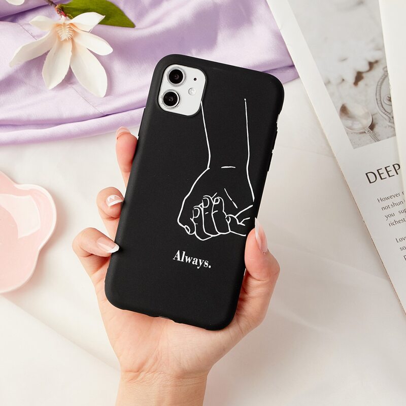 

Hand Graphic iPhone Case, Black
