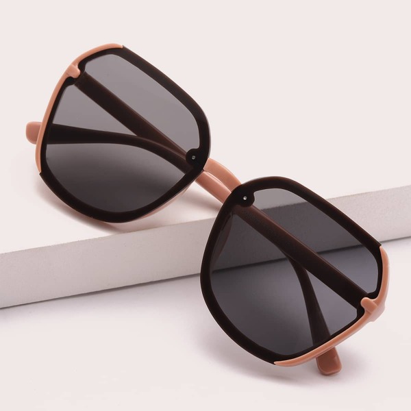 

Two Tone Oversized Sunglasses, Multicolor