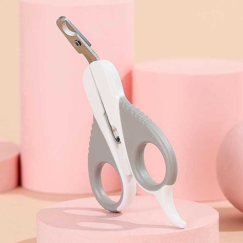 

1pc Color block Cat Nail Clipper, Grey