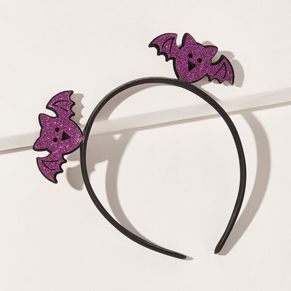 

Halloween Bat Decor Hair Hoop, Purple
