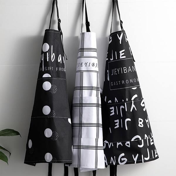 

1pc Letter Graphic Random Apron, Multicolor
