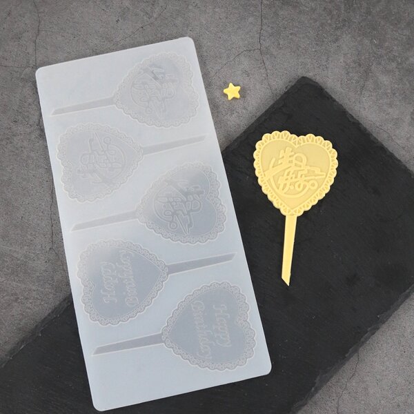 

1pc Birthday Chocolate Baking Mold, White