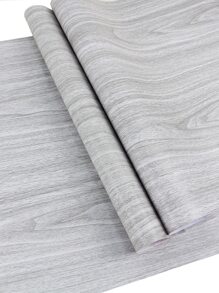 1 tờ giấy dán tường hạt gỗ - Xám - Xem 3