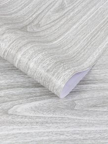 1 tờ giấy dán tường hạt gỗ - Xám - Xem 6