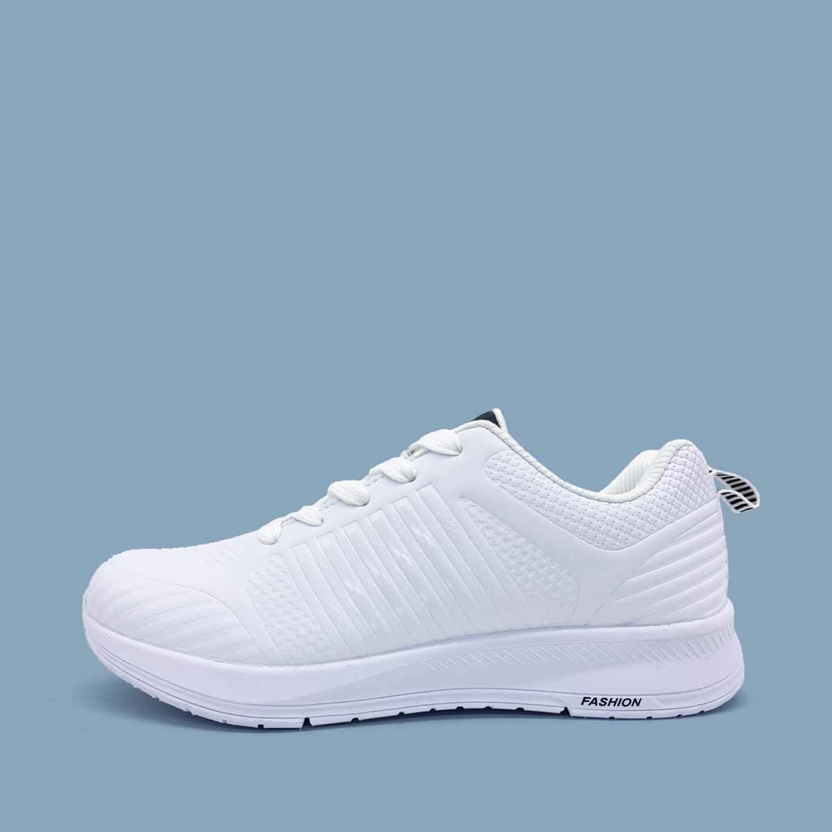 Lace Up Front Low Top Sneakers, White