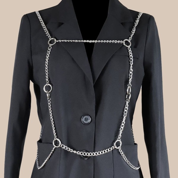 

Harness Chain Belt, Silver