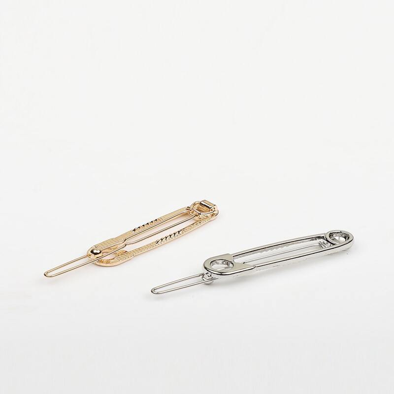 

2pcs Paper Clip Hair Clip, Multicolor