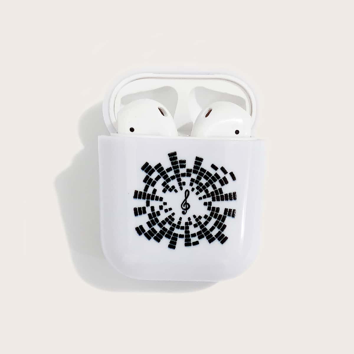 

Graphic Earphone Case, White