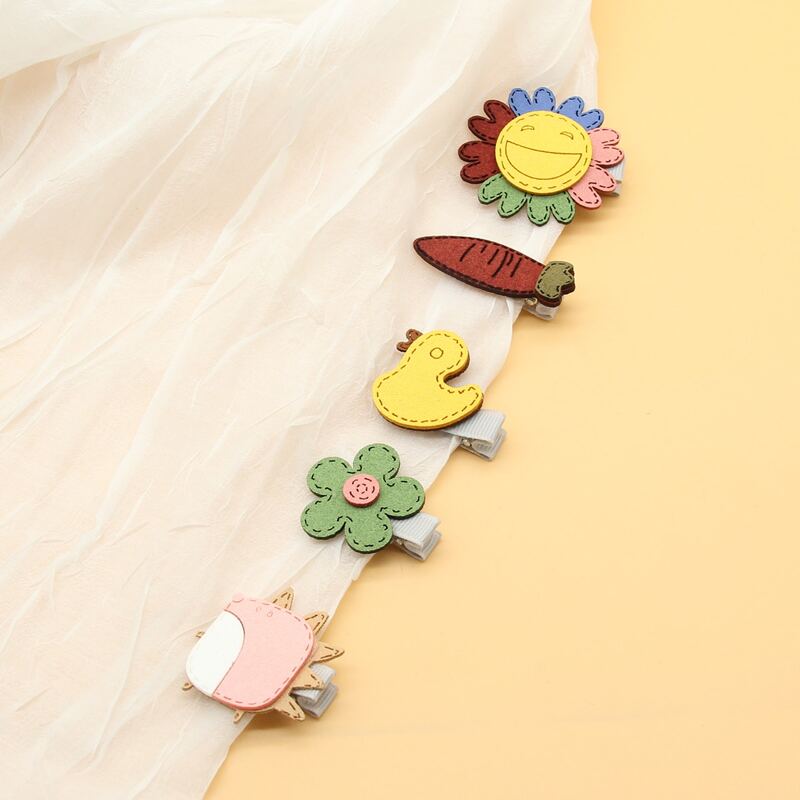 

5pcs Cartoon Hair Clip, Multicolor