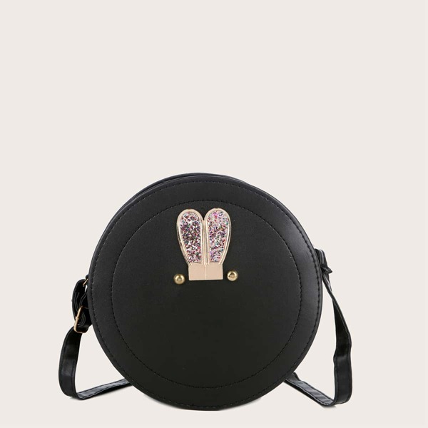

Glitter Decor Box Bag, Black