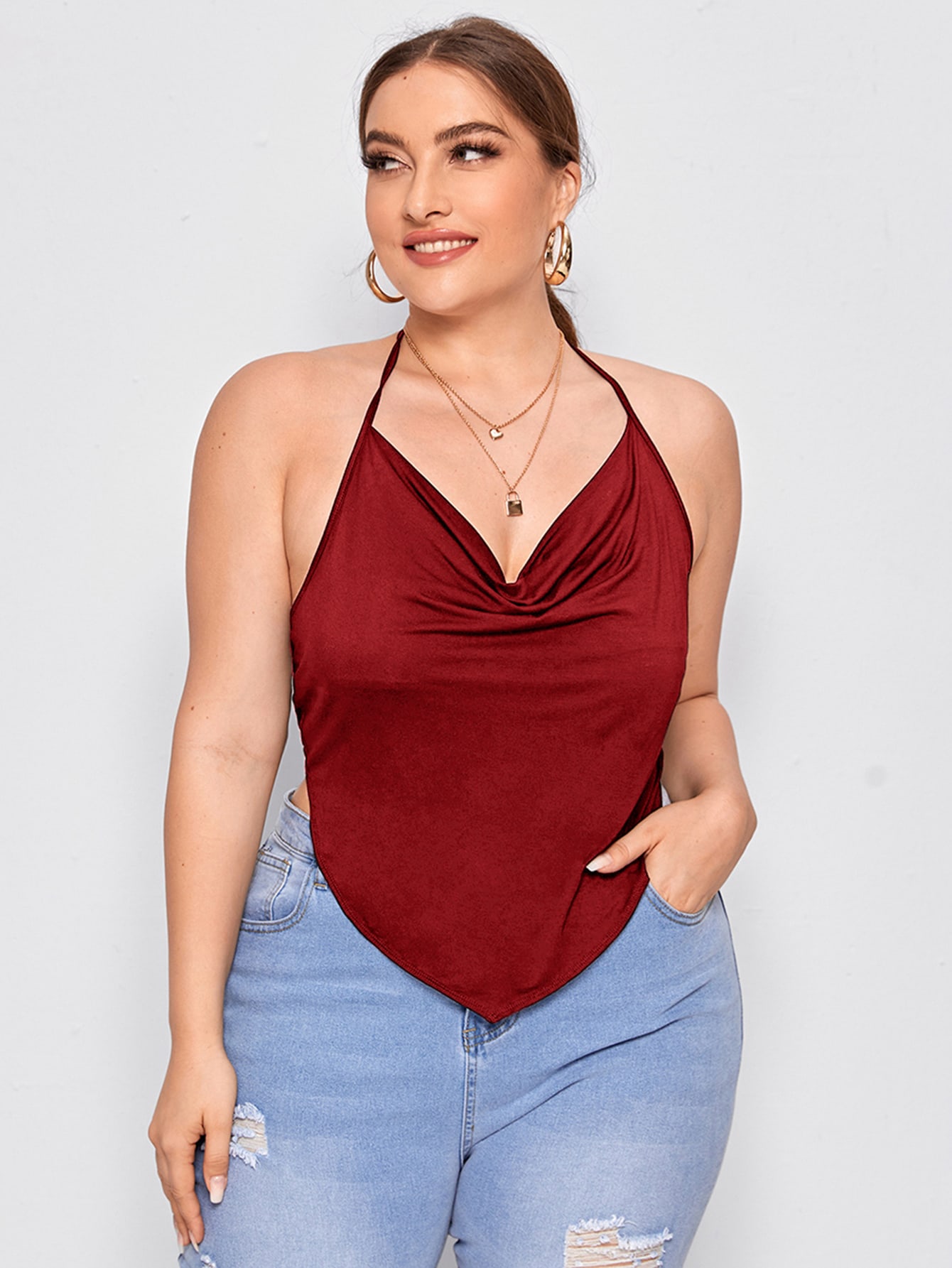 Plus Self Tie Bandana Top thumbnail