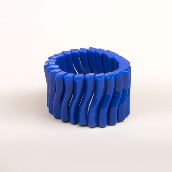 

Plain Wide Bracelet, Blue