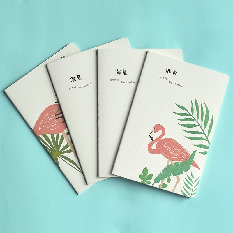 

1pc Flamingo Print Random Notebook, Multicolor