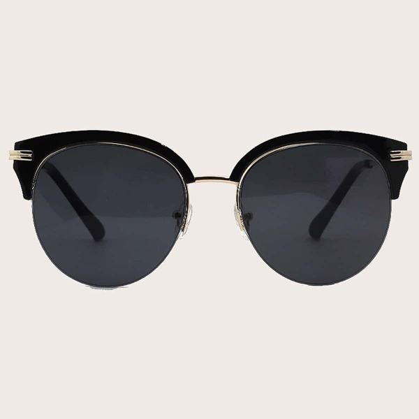 

Minimalist Browline Sunglasses, Black