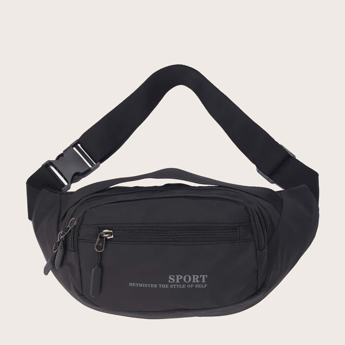 

Guys Letter Graphic Fanny Pack, Black