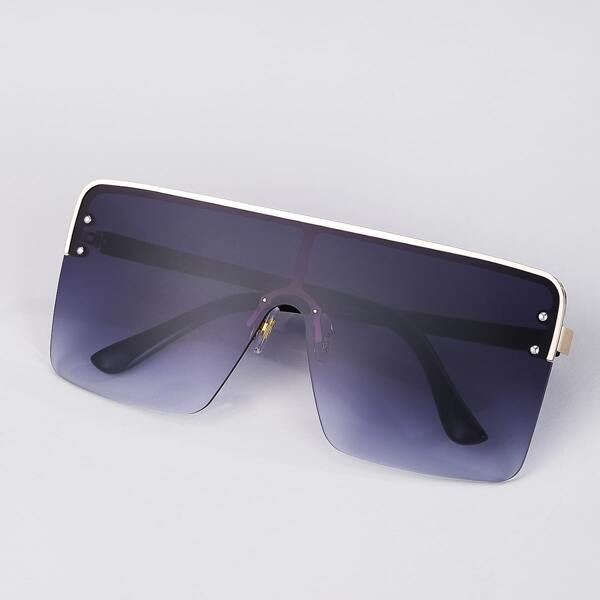 

Men Flat Top Shield Sunglasses, Dusty purple