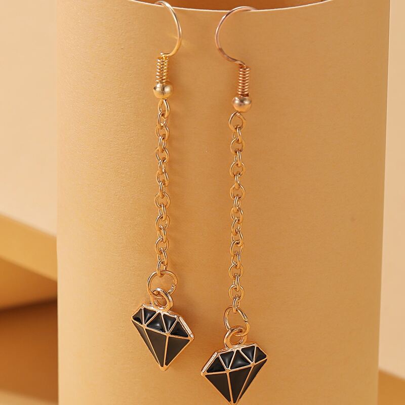 

Geo Chain Drop Earrings, Multicolor