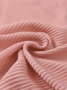 Plain Pleated Scarf - Dusty Pink - View 3