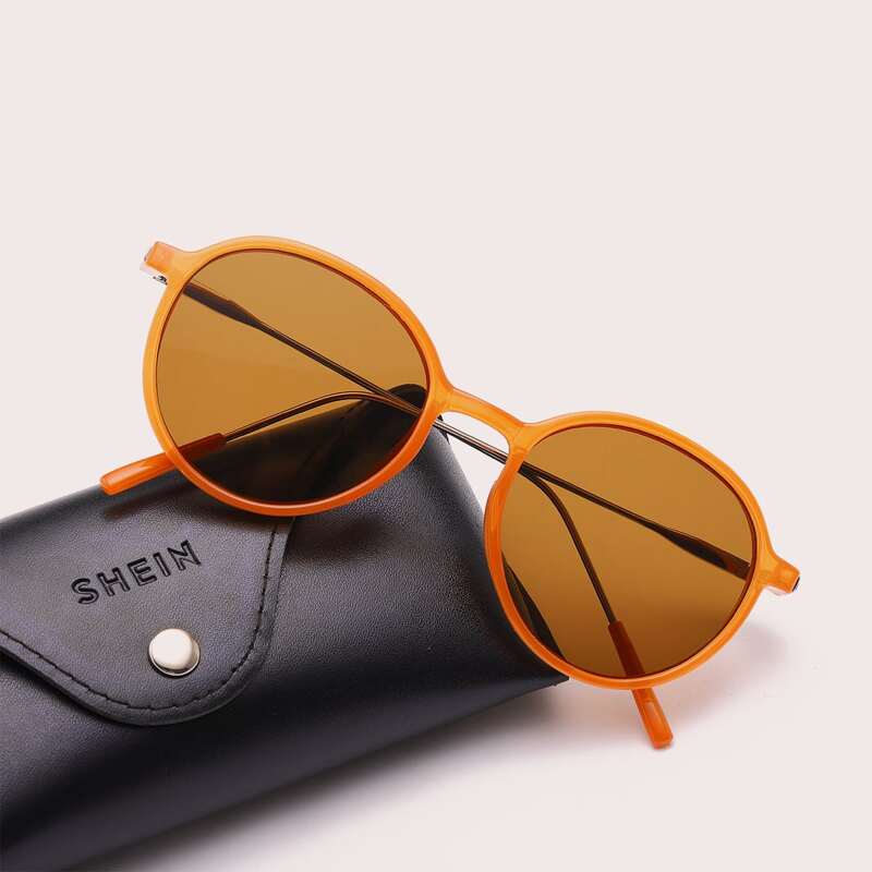 

Guys Tinted Lens Round Sunglasses, Orange