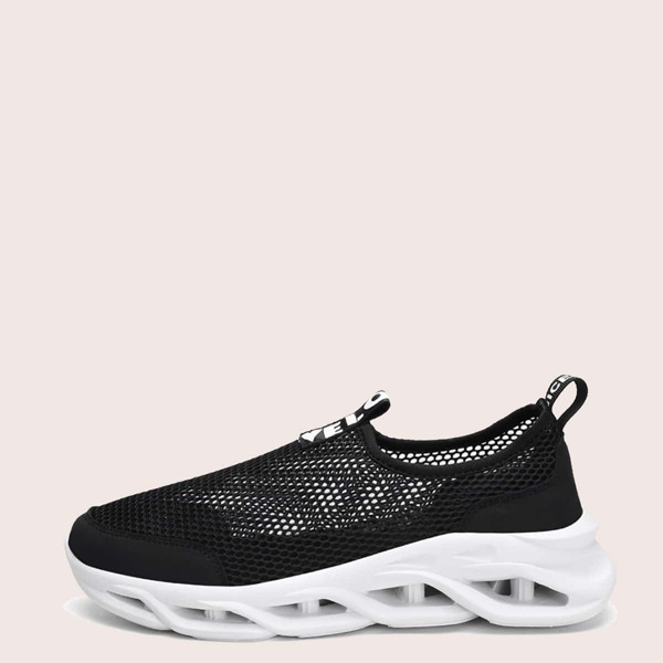 

Men Hollow Out Slip On Sneakers, Black