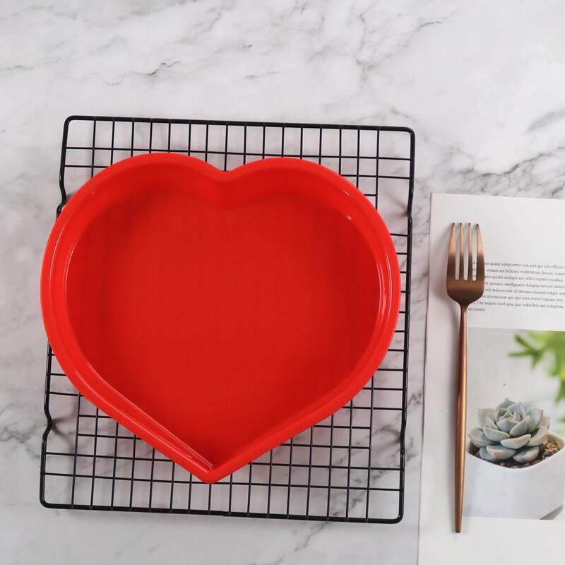 

1pc Heart Shaped Silicone Mold, Red