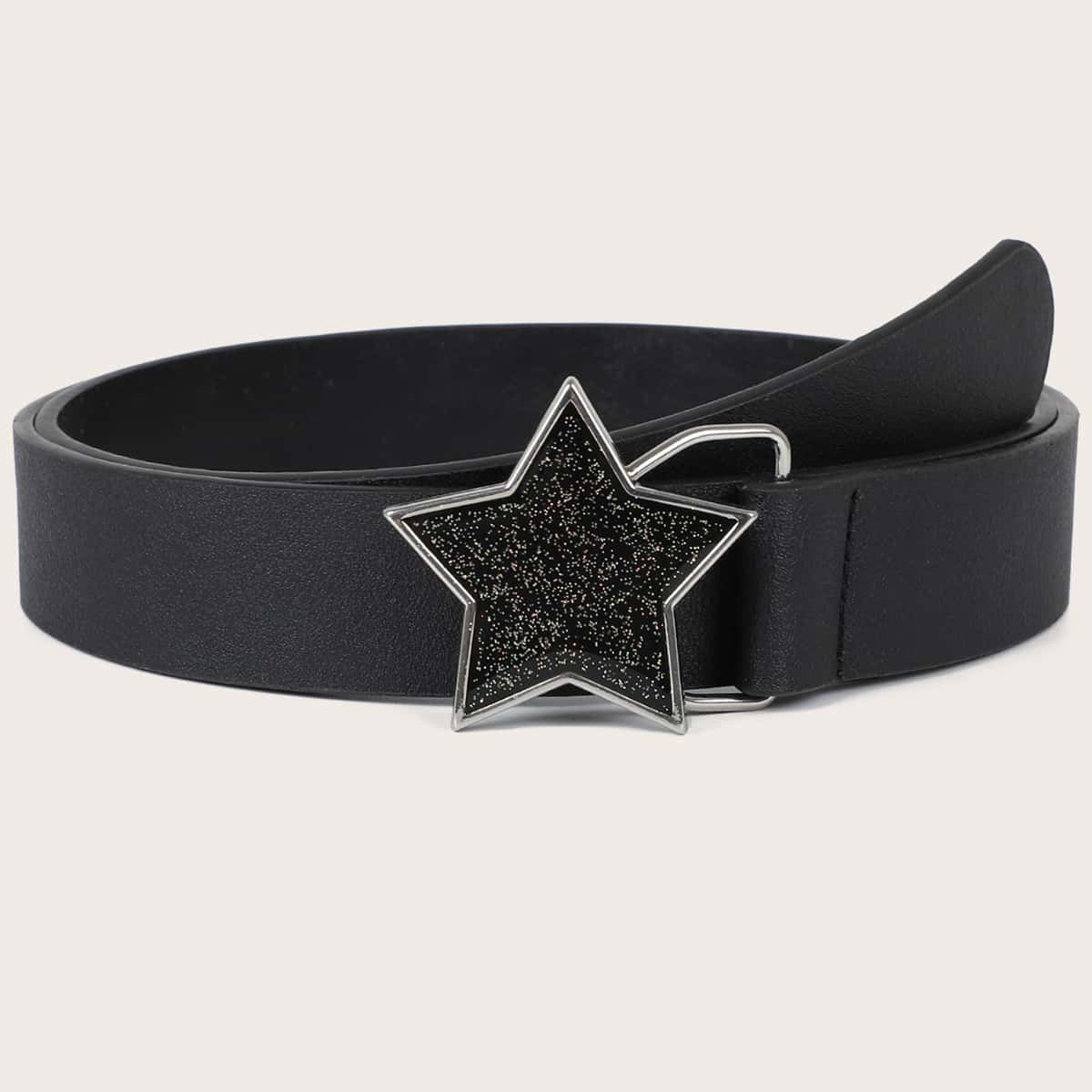 

Star Buckle Belt, Black