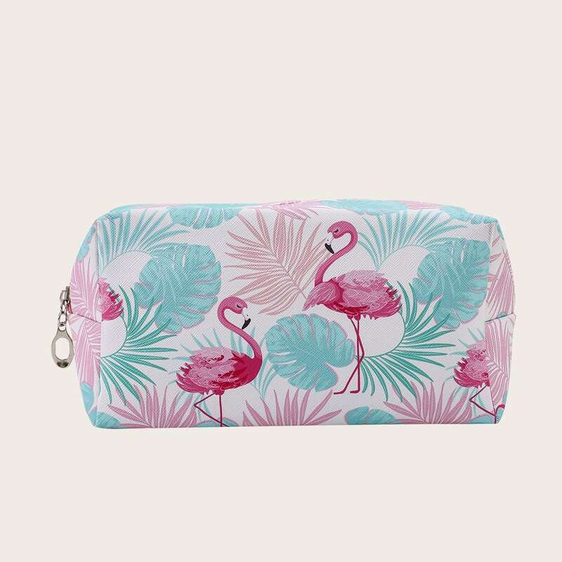 

Flamingo Pattern Makeup Bag, Multicolor
