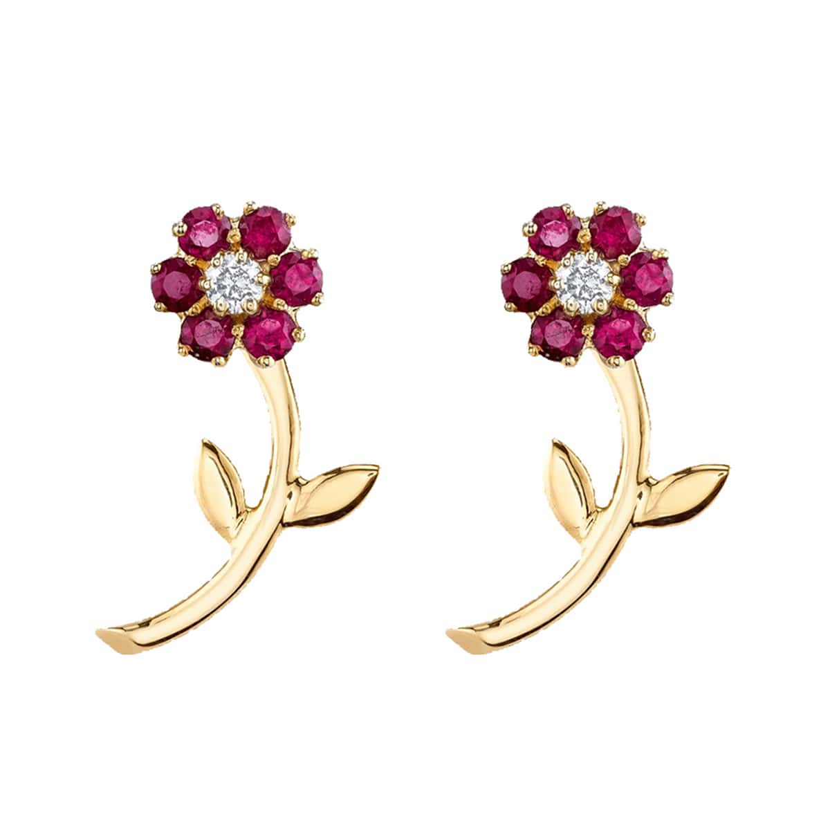 

1pair Rhinestone Floral Ear Jacket, Multicolor