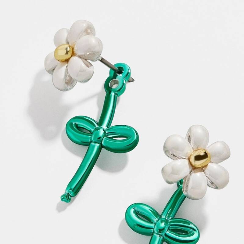 

1pair Floral Ear Jacket, Multicolor