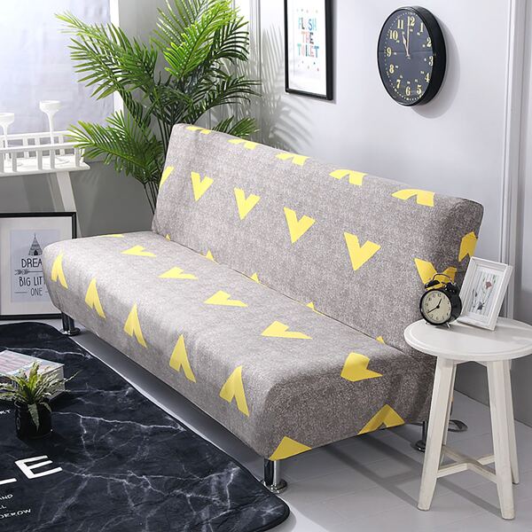 

Graphic Print Stretchy Sofa Cover, Grey