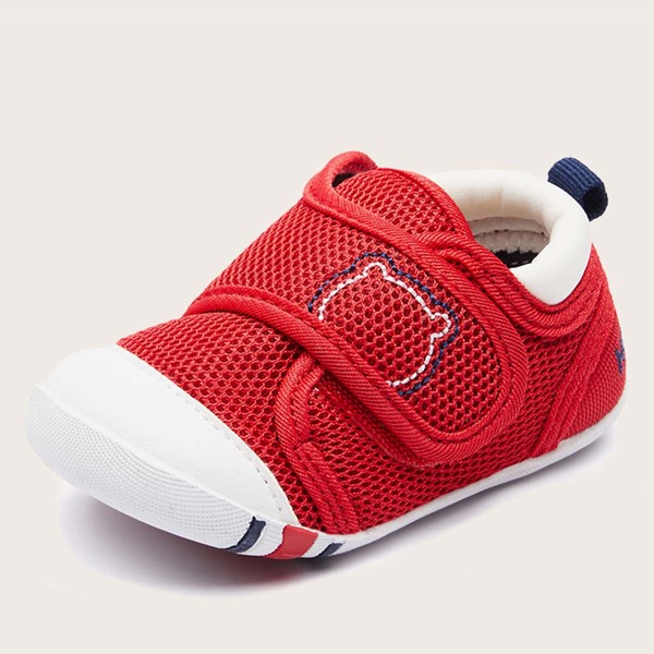 

Baby Girl Velcro Strap Mesh Sneakers, Red