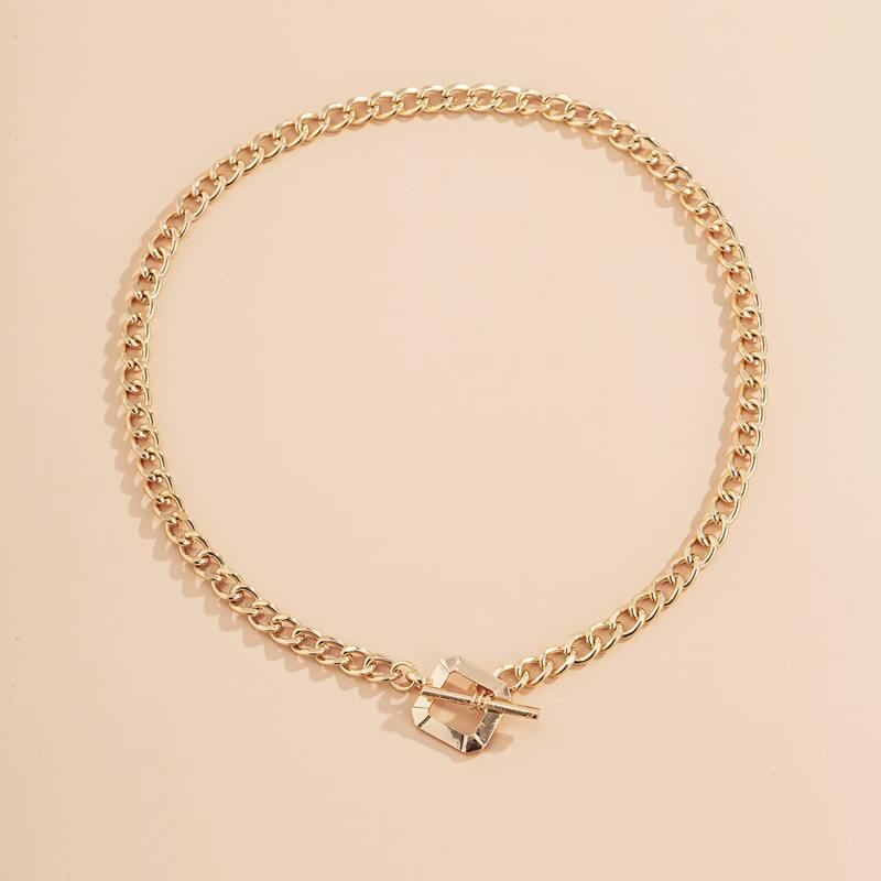 

Toggle Clasp Necklace, Gold